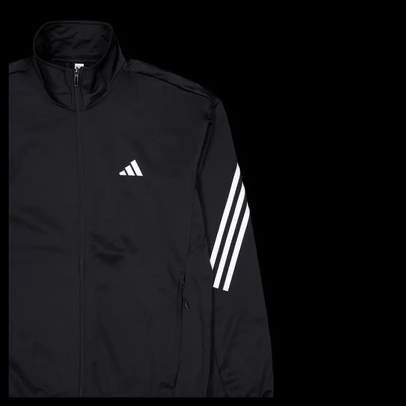 Discount adidas Tennis 3-stripe Knitted Jacket Black Svart