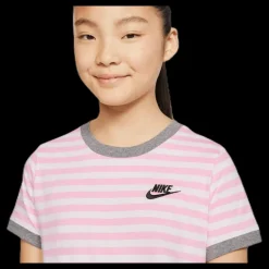 New Nike Stripe Ringer Jr Pink Flerfärgad