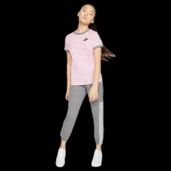 New Nike Stripe Ringer Jr Pink Flerfärgad