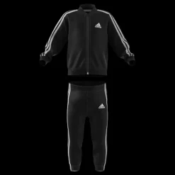 adidas 3-Stripes Tricot Tracksuit Black Svart Clearance