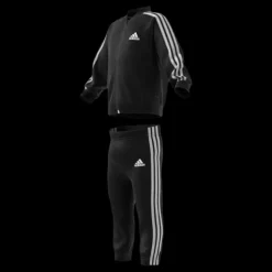 adidas 3-Stripes Tricot Tracksuit Black Svart Clearance