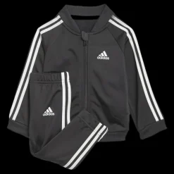 adidas 3-Stripes Tricot Tracksuit Black Svart Clearance