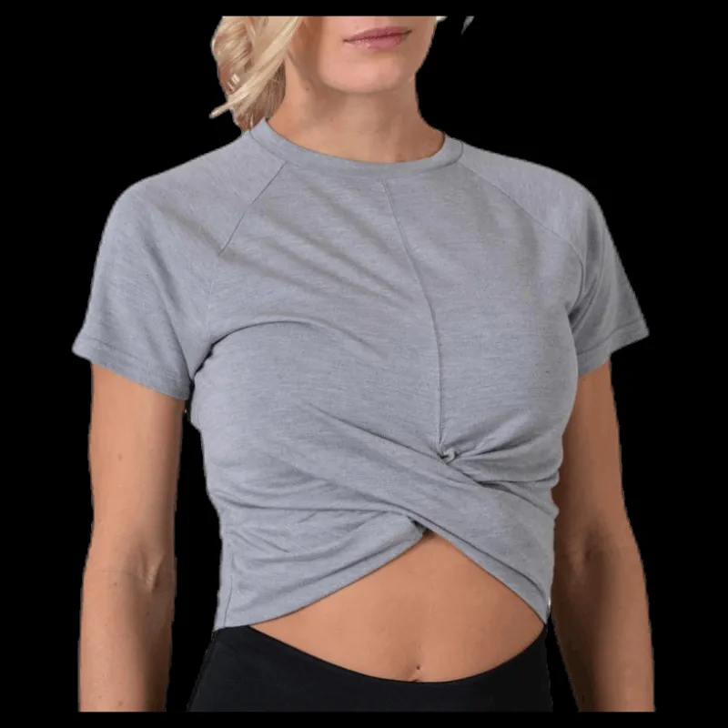 Superdry Studio Cross Tee Grey Grå Outlet