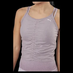 Sale Puma Studio Foundation Ruched Tank Quail Heather Lila
