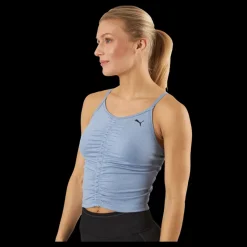 Puma Studio Foundation Ruched Tank Filtered Ash Blå Discount
