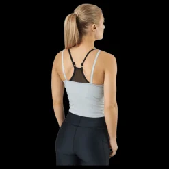Puma Studio Foundation Ruched Tank Light Gray Heather Vit Hot