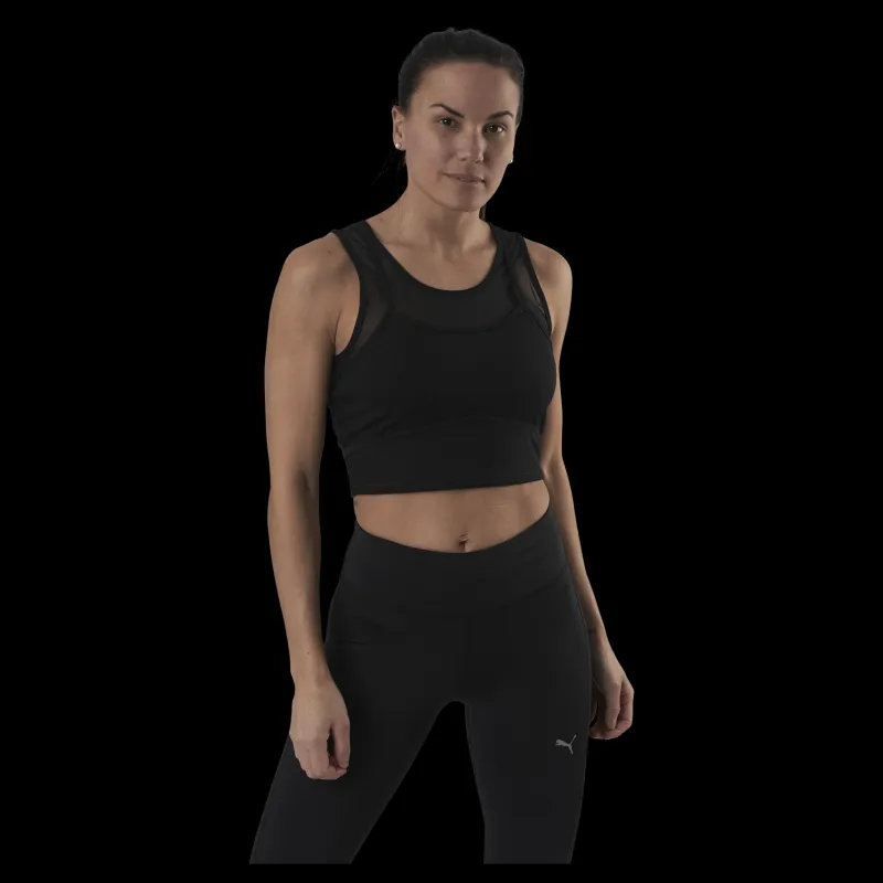 Puma Studio Layered Crop Top Black Svart Hot