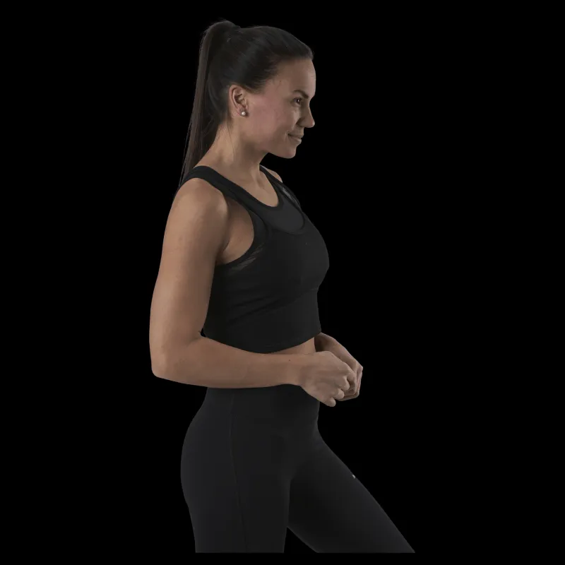 Puma Studio Layered Crop Top Black Svart Hot