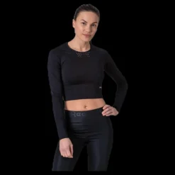 Superdry Studio Seamless Long Sleeve Black Svart