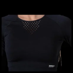 Superdry Studio Seamless Long Sleeve Black Svart