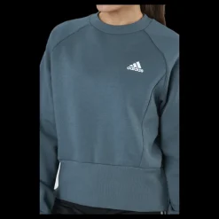 Discount adidas Studio Swt Blue Oxide/white Blå