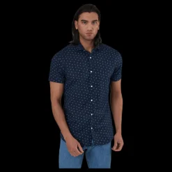 Jack & Jones Summer Blackpool Shirt S/S Blue Blå New