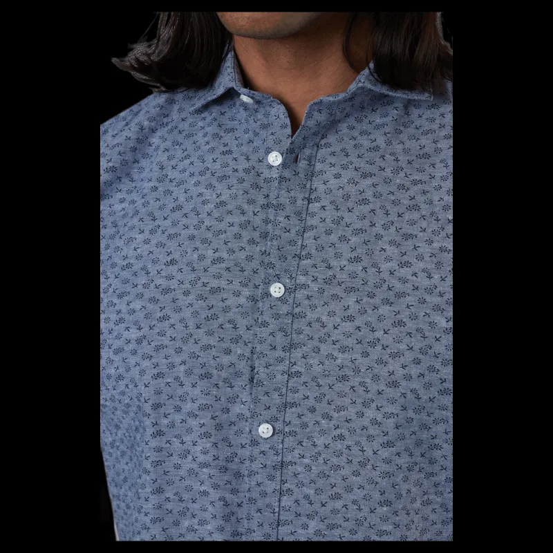 Outlet Jack & Jones Summer Blackpool Shirt S/S Blue Blå
