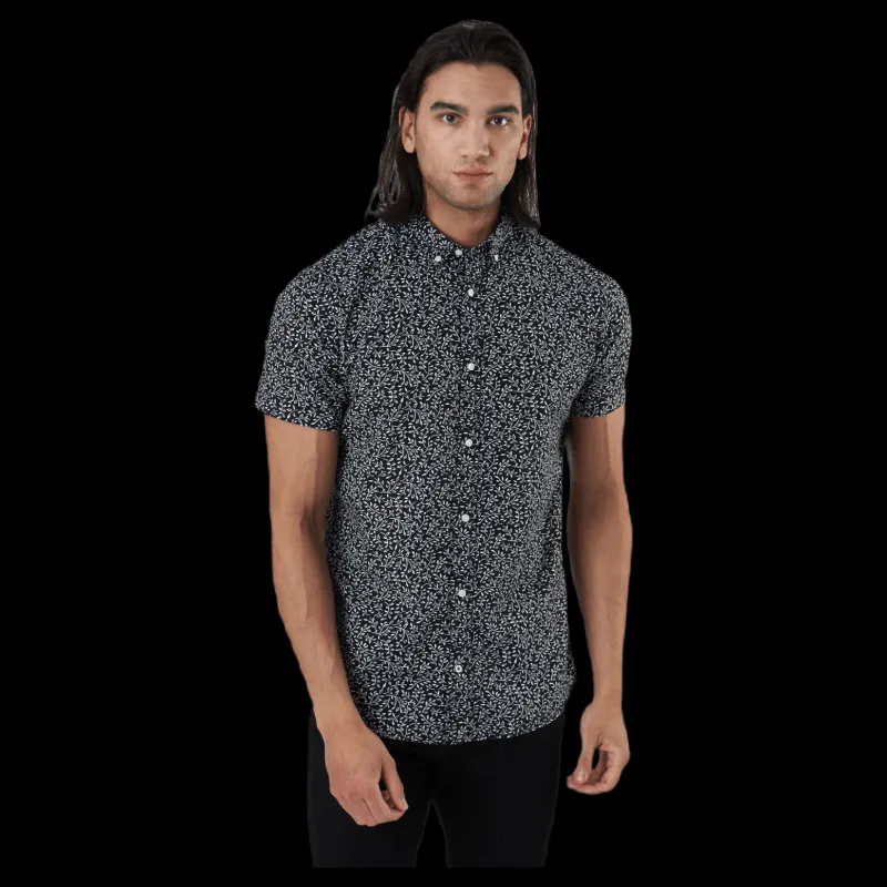 Online Jack & Jones Summer Print Shirt S/s Svart Grå
