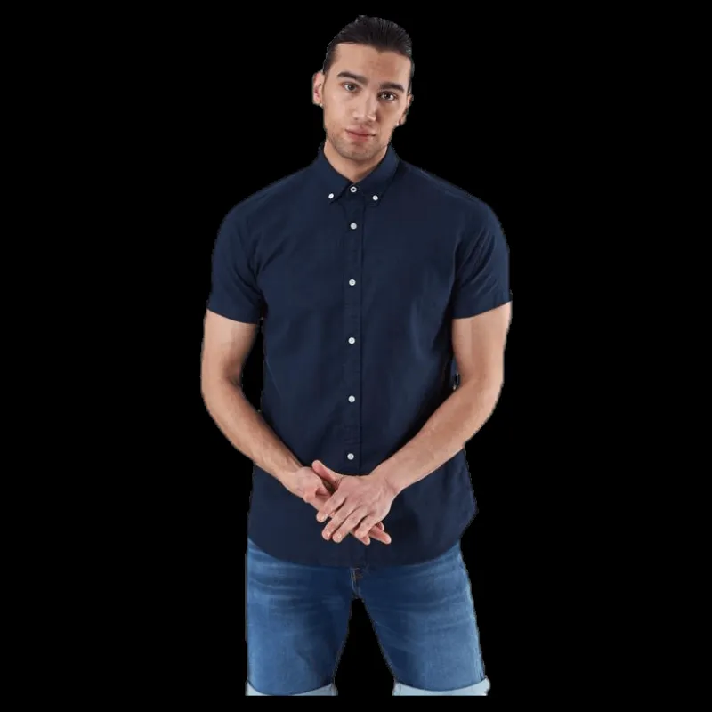 Discount Jack & Jones Summer Shirt S/S Blue Blå