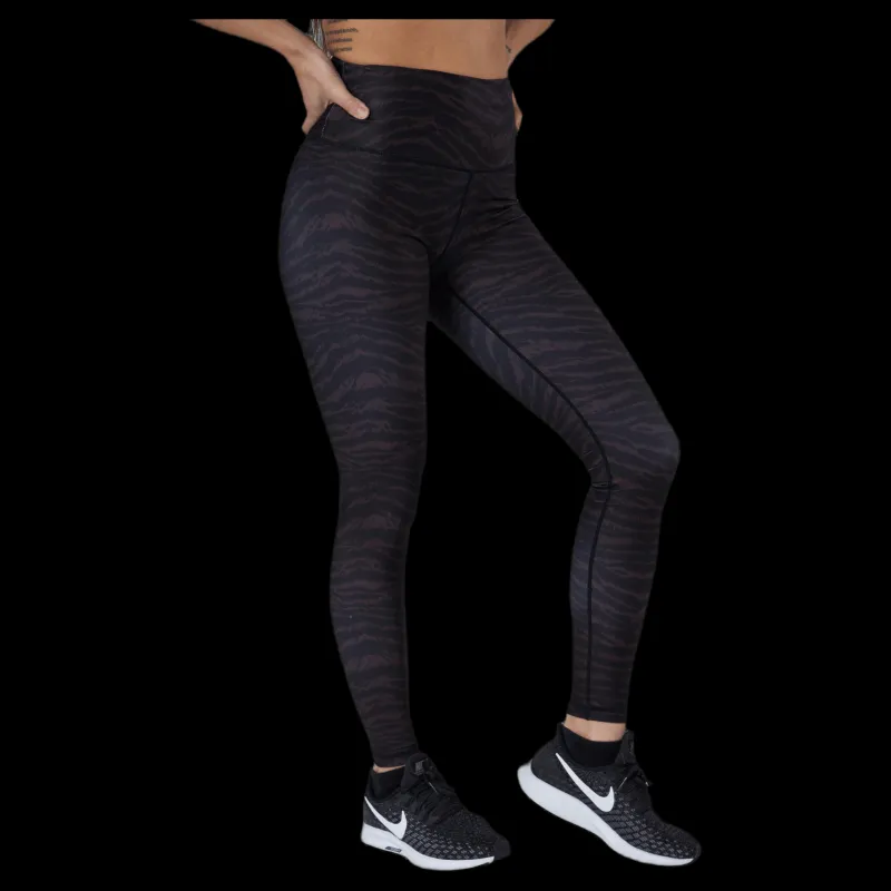 Endurance Summer W Print Waist Tights Flerfärgad Grå Best