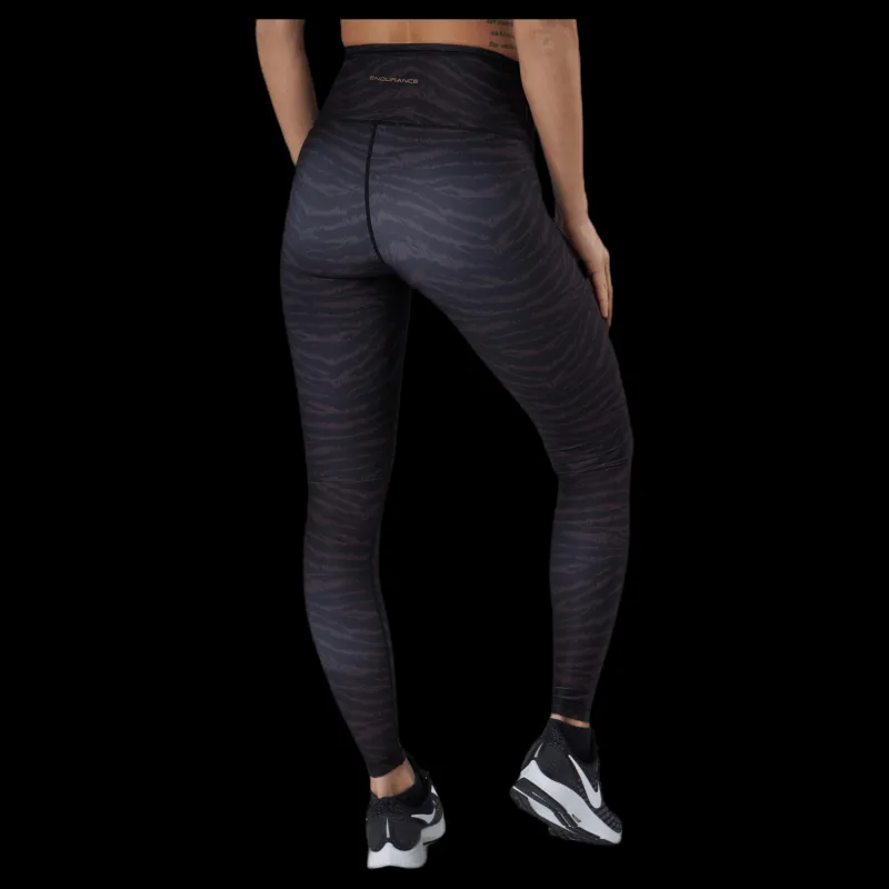 Endurance Summer W Print Waist Tights Flerfärgad Grå Best