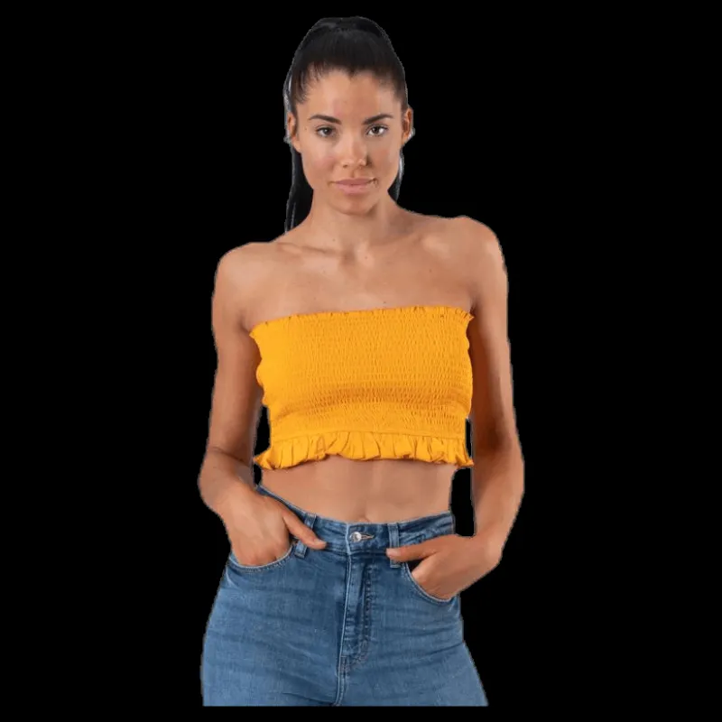 Online Only Sunny Bandeau Smock Top Yellow Gul