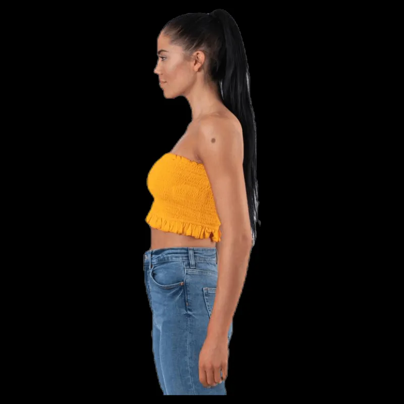 Online Only Sunny Bandeau Smock Top Yellow Gul