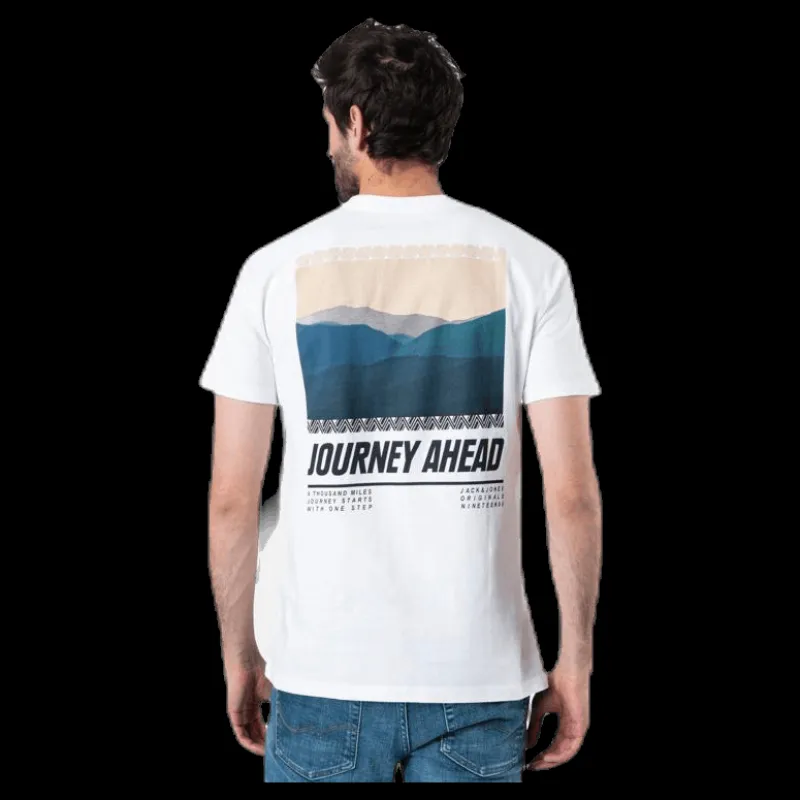 Outlet Jack & Jones Suns Tee Ss Crew Neck White Vit