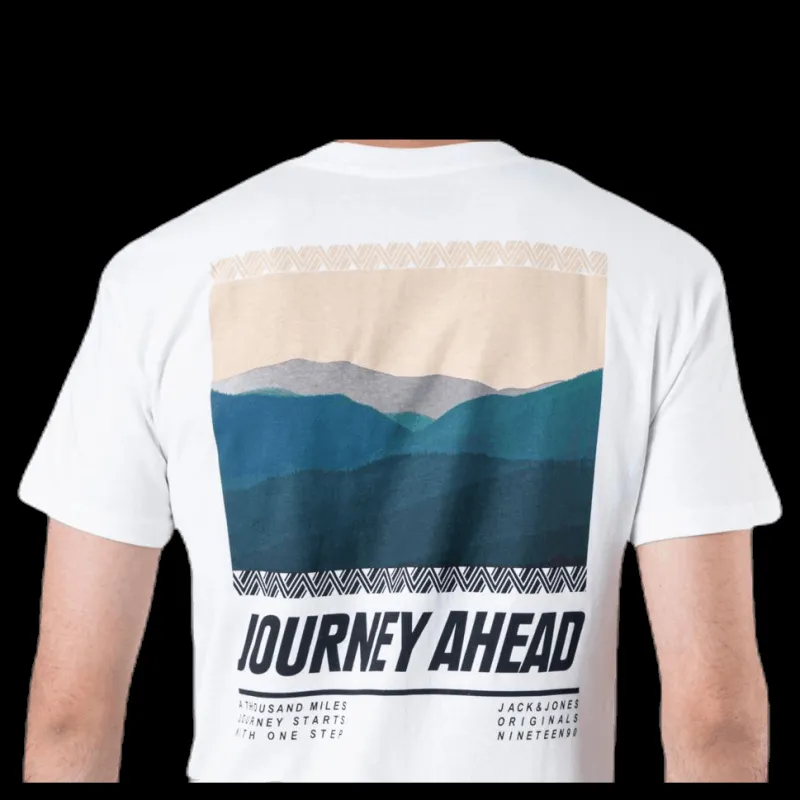 Outlet Jack & Jones Suns Tee Ss Crew Neck White Vit