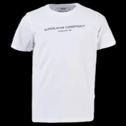 WeSC Superlative Conspiracy Logo Tee Youth White Vit Clearance