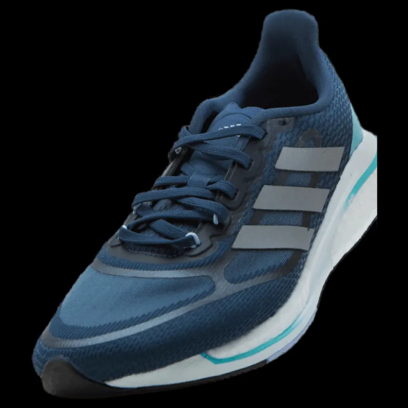 Discount adidas Supernova+ Shoes Crew Navy / Silver Metallic / Pulse Aqua Blå