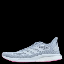 adidas Supernova Shoes Halo Silver / Cloud White / Screaming Pink Grå Clearance