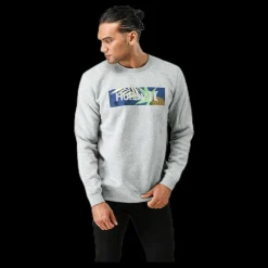 Sale Hurley Surf Check Paradise Crew Grey Grå