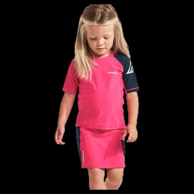 Best Didriksons Surf Kids SS UV Top Pink Rosa