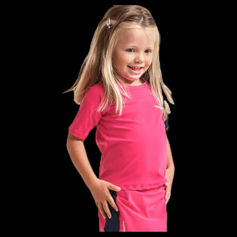 Best Didriksons Surf Kids SS UV Top Pink Rosa