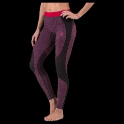 Discount Odlo Suw Bottom Pant Performance Blackcomb Pink/Black Rosa och Svart