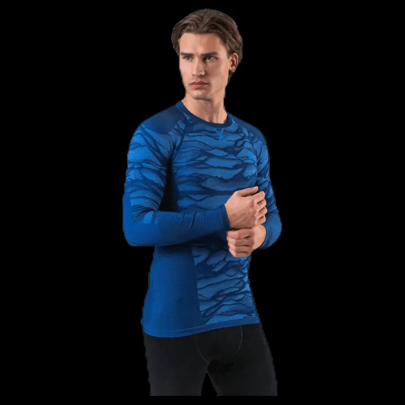 Odlo Suw Top Crew Neck L/S Performance Blackcomb Blue Blå Clearance