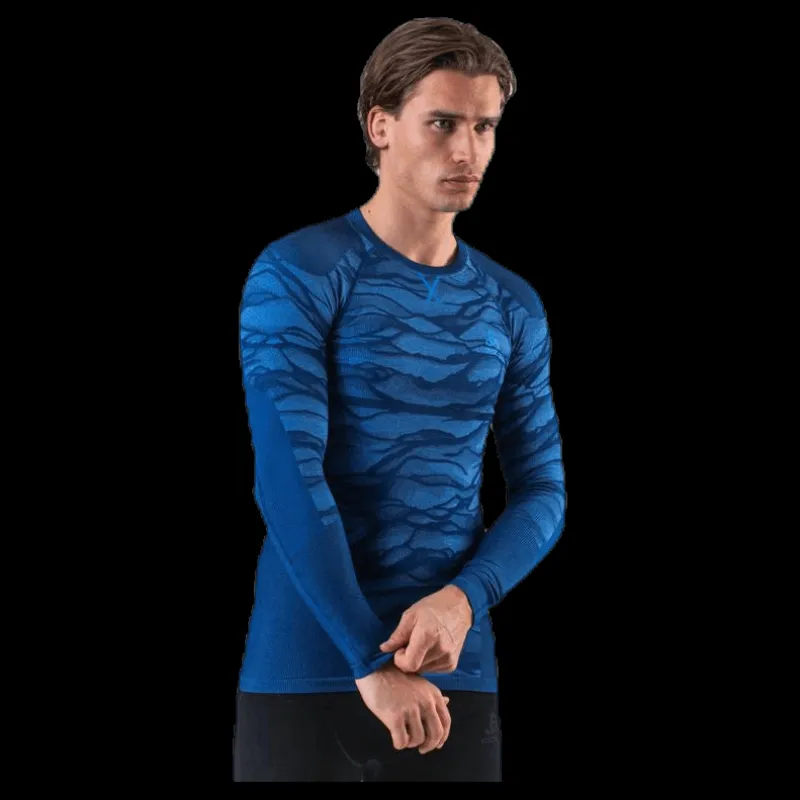 Odlo Suw Top Crew Neck L/S Performance Blackcomb Blue Blå Clearance