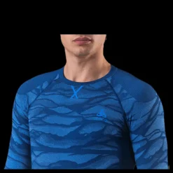 Odlo Suw Top Crew Neck L/S Performance Blackcomb Blue Blå Clearance