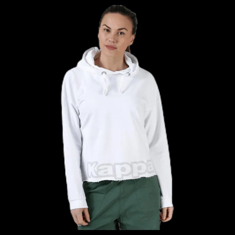 New Kappa Sweat Hood, Logo Biba White Vit