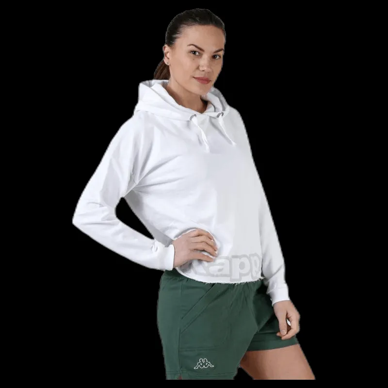 New Kappa Sweat Hood, Logo Biba White Vit