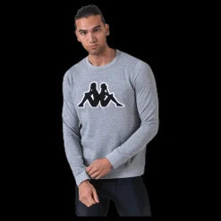 Hot Kappa Sweat RN, Logo Airivit Black/Grey Svart och Grå