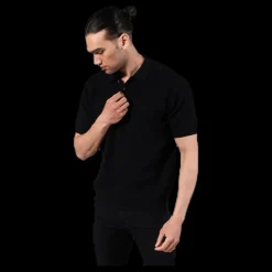 Discount Dedicated Sweater Short Sleeve Gnesta Black Svart