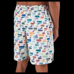Puma Swim Unisex Loose Fit Shorts 1 White Combo Flerfärgad Sale