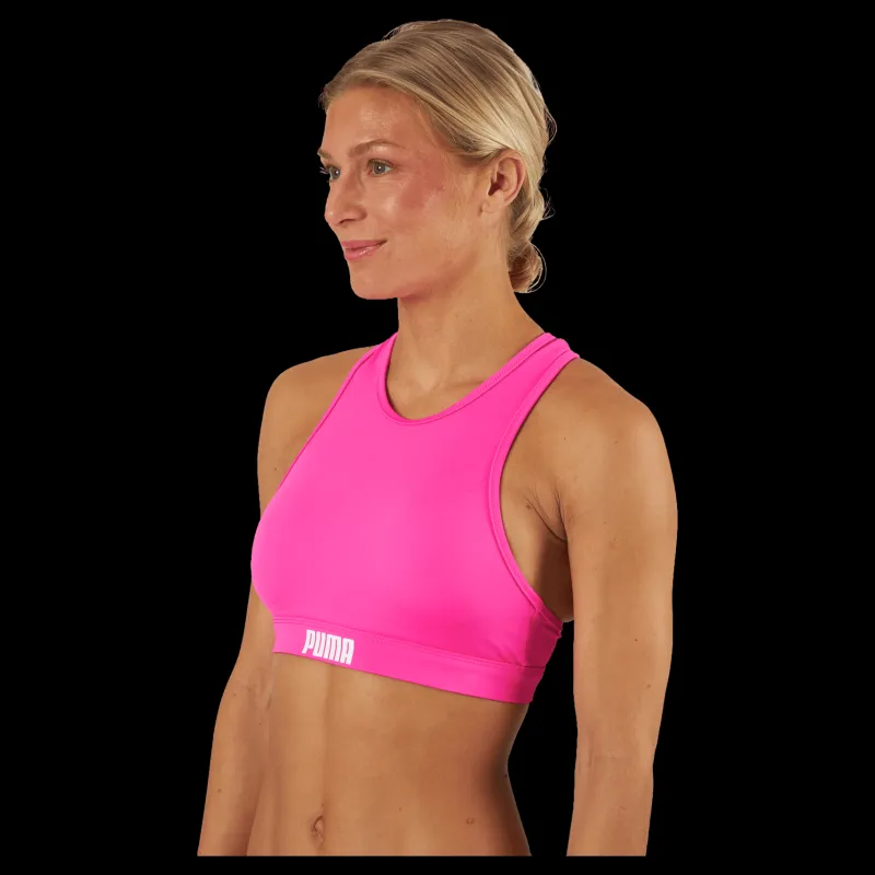Outlet Puma Swim Women Racerback Swim Top Neon Pink Rosa
