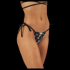 Sale Puma Swim Women Side Tie Tanga Stri Black Combo Flerfärgad