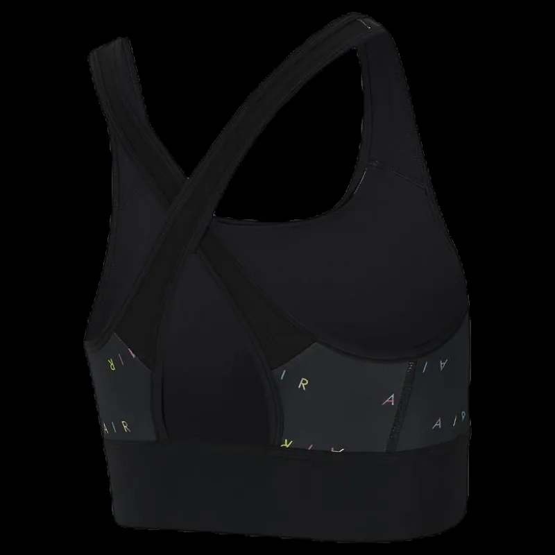 Hot Nike Swoosh Air Bra Print Black/Yellow Svart