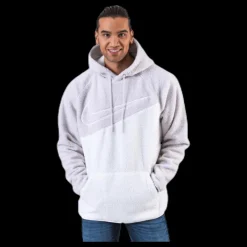 Nike Swoosh Hoodie Fleece White/Grey Lila Discount