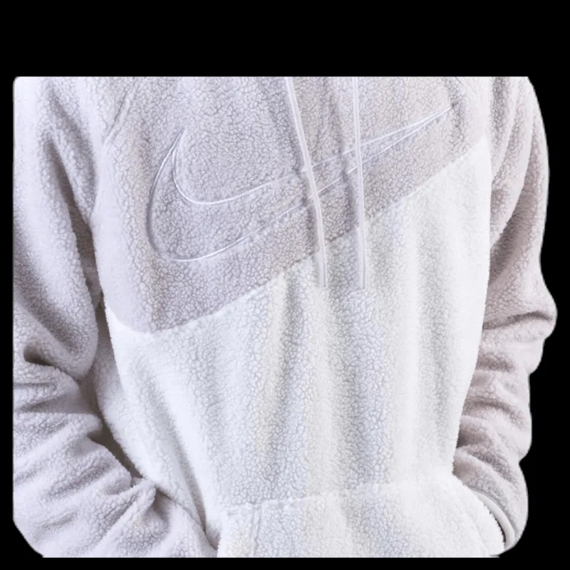Nike Swoosh Hoodie Fleece White/Grey Lila Discount
