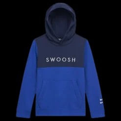 Online Nike Swoosh Hoodie Junior Blue Blå