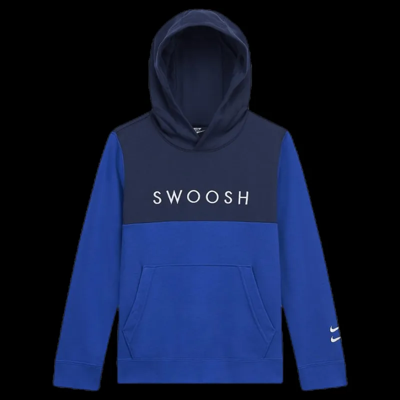 Online Nike Swoosh Hoodie Junior Blue Blå