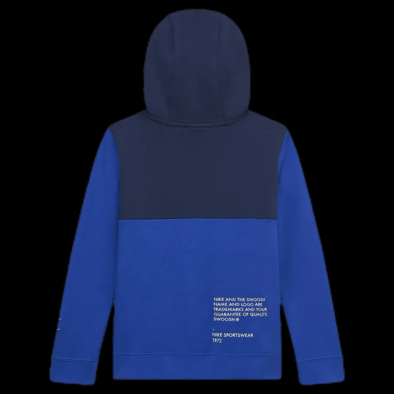 Online Nike Swoosh Hoodie Junior Blue Blå