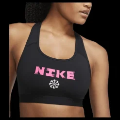 Discount Nike Swoosh Icon Clach Band Bra Pink/Black Flerfärgad