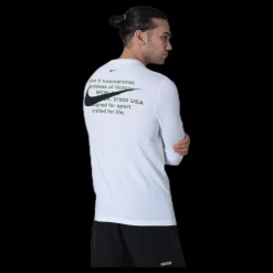 Nike Swoosh Ls Tee White Vit Discount